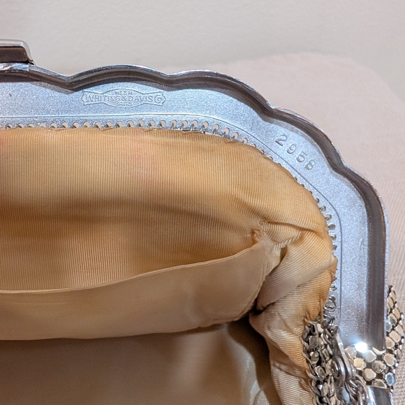 Whiting & Davis Vintage Silver Clutch - Picture 7 of 7